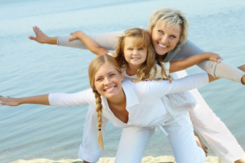 photo of three generations of women